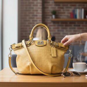 Coach Madison (18602) Sophia Croc-Embossed Leather Satchel  - 2010